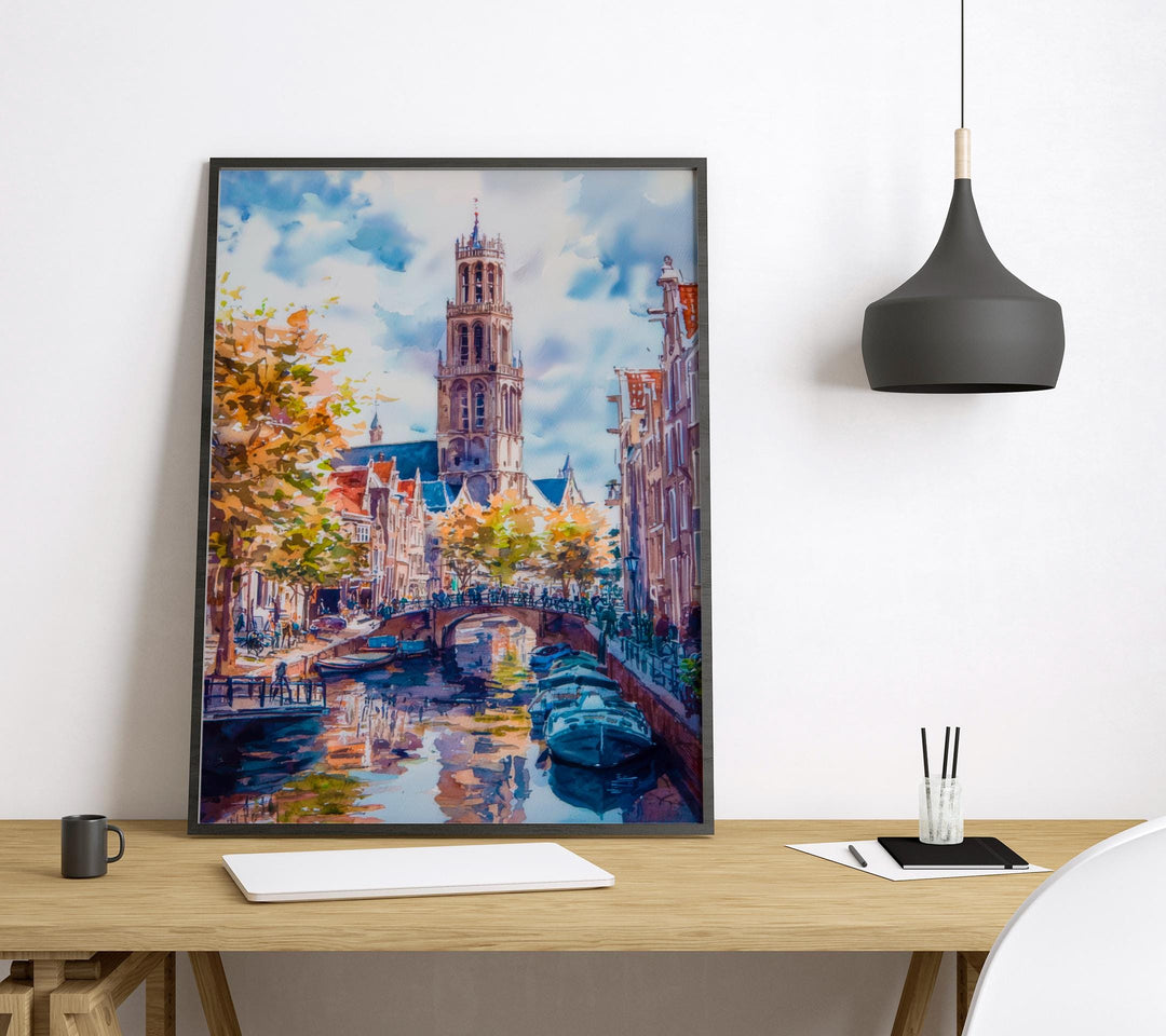Utrecht Watercolor Poster Wall Art Utrecht Wall Hanging Home Décor Utrecht Gift Art Lovers Netherlands Art Lover Gift