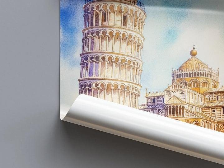 Pisa Watercolor Poster Wall Art Pisa Wall Hanging Home Décor Pisa Gift Art Lovers Italy Art Lover Gift, Italian Cityscape Travel Print