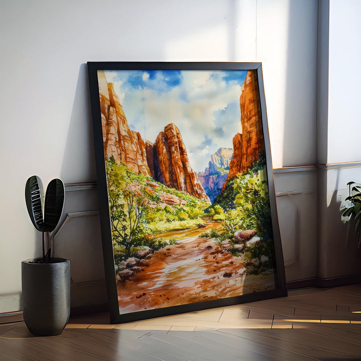 Zion National Park watercolor poster Wall Art Zion National Park Wall Hanging Home Décor Zion National Park Gift Art Lovers Utah Art Lover