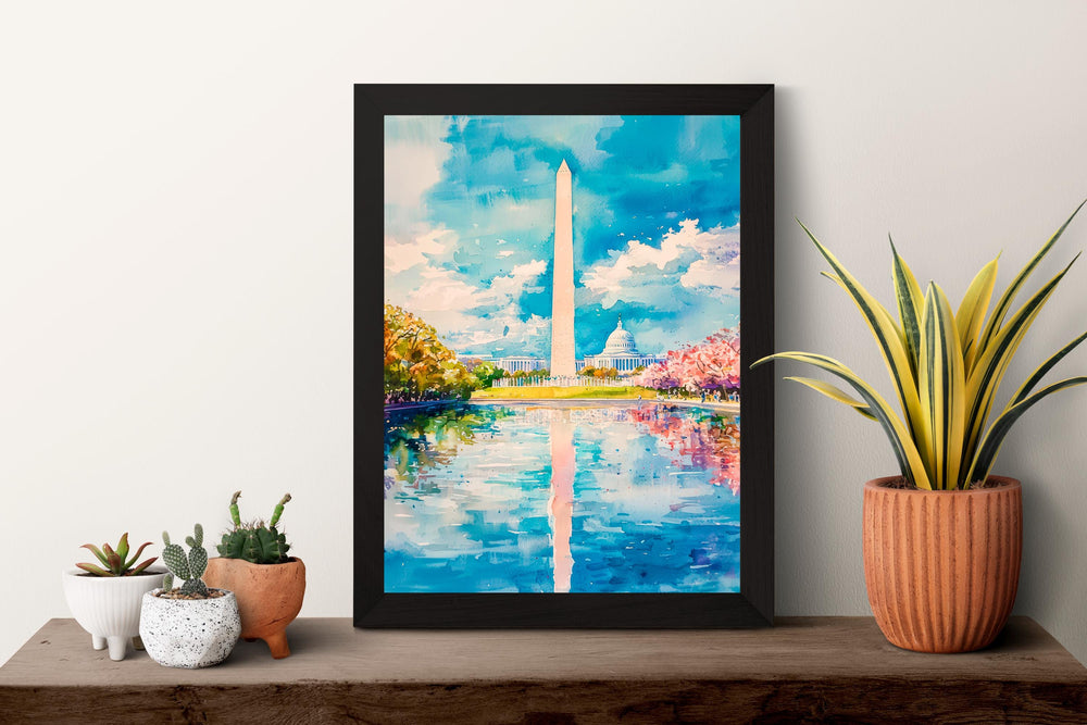 Washington DC watercolor poster Wall Art Washington Wall Hanging Home Décor Washington Gift Art Lovers USA Art Lover Gift USA wall art
