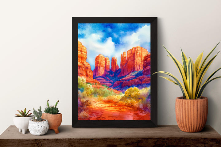 Sedona watercolor poster Wall Art Sedona Wall Hanging Home Décor Sedona Gift Art Lovers Arizona Art Lover Gift Arizona wall art