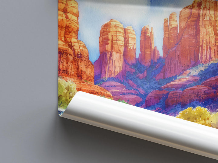 Sedona watercolor poster Wall Art Sedona Wall Hanging Home Décor Sedona Gift Art Lovers Arizona Art Lover Gift Arizona wall art