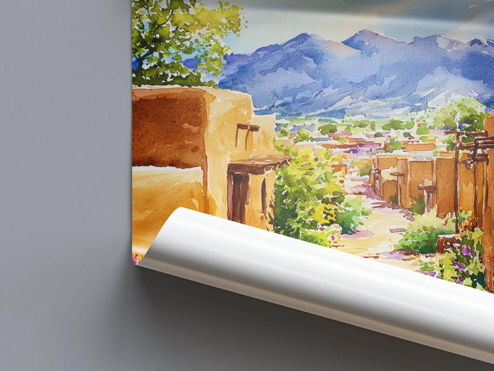 Santa Fe watercolor poster Wall Art Santa Fe Wall Hanging Home Décor Santa Fe Gift Art Lovers New Mexico Art Lover Gift New Mexico wall art