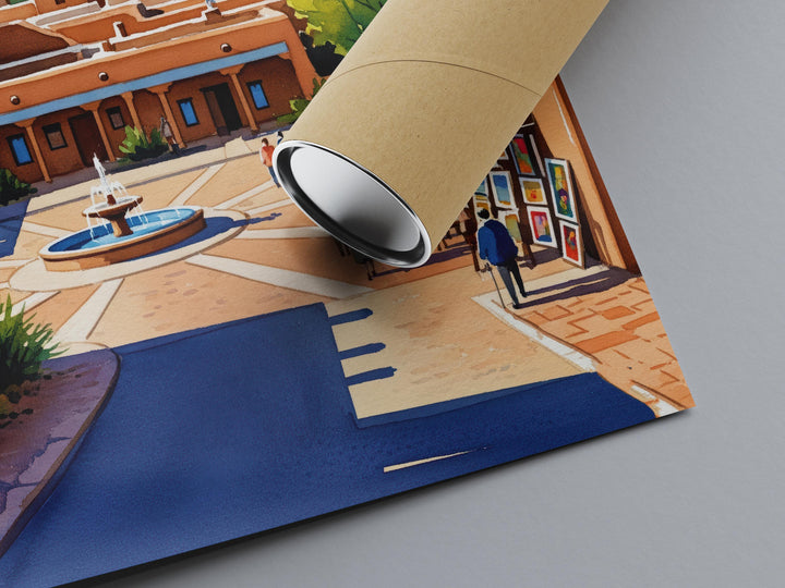 Santa Fe watercolor poster Wall Art Santa Fe Wall Hanging Home Décor Santa Fe Gift Art Lovers New Mexico Art Lover Gift New Mexico wall art