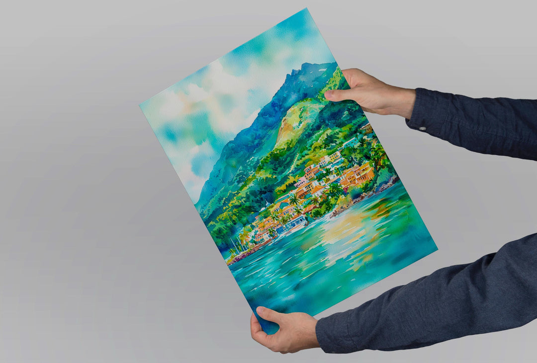 Grenada watercolor poster Wall Art Grenada Wall Hanging Home Décor Grenada Gift Art Lovers Grenada Art Lover Gift Grenada wall art