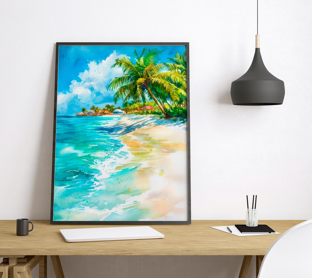 Saint Maarten watercolor poster Wall Art Saint Maarten Wall Hanging Home Décor Saint Maarten Gift Art Lovers Netherlands Art Lover Gift