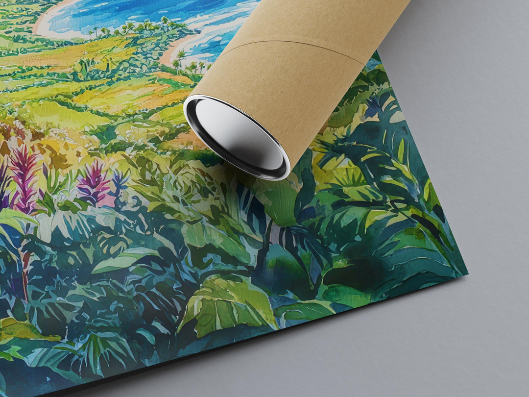 Waipio Valley watercolor poster Wall Art Waipio Valley Wall Hanging Home Décor Waipio Valley Gift Art Lovers Hawaii Art Lover Gift Hawaii