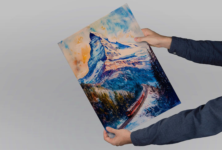 Zermatt Watercolor Poster Wall Art Zermatt Wall Hanging Home Décor Zermatt Gift Art Lovers Switzerland Wall Art