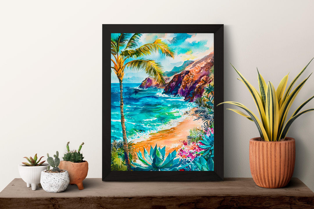 Tenerife Watercolor Poster Wall Art Tenerife Wall Hanging Home Décor Tenerife Gift Art Lovers Spain Wall Art
