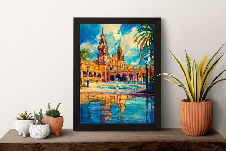 Seville Watercolor Poster Wall Art Seville Wall Hanging Home Décor Seville Gift Art Lovers Spain Wall Art