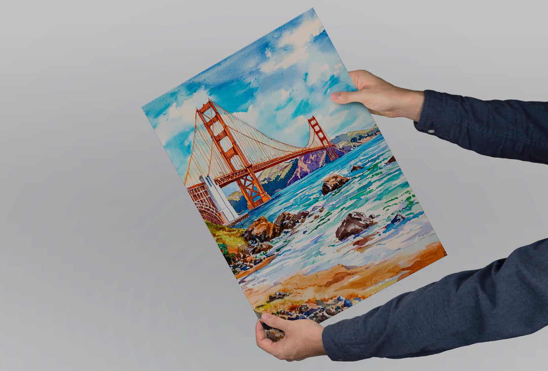 San Francisco Watercolor Poster Wall Art San Francisco Wall Hanging Home Décor San Francisco Gift Art Lovers United States Wall Art