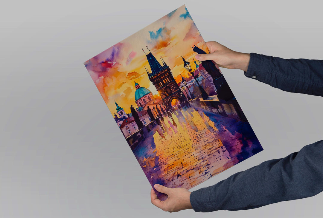 Prague Watercolor Poster Wall Art Prague Wall Hanging Home Décor Prague Gift Art Lovers Czech Republic Wall Art