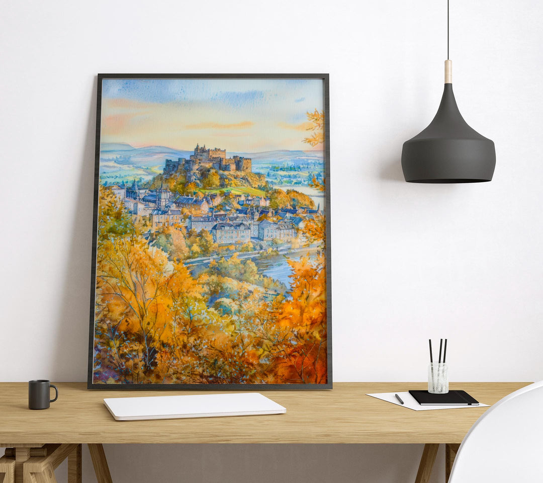 Stirling Watercolor Poster Wall Art Stirling Wall Hanging Home Décor Stirling Gift Art Lovers United Kingdom Wall Art
