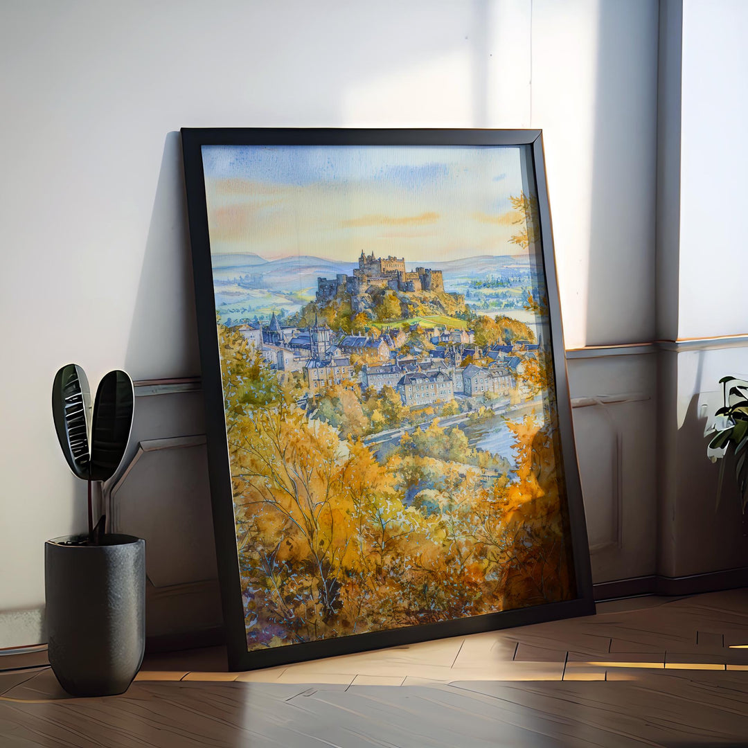 Stirling Watercolor Poster Wall Art Stirling Wall Hanging Home Décor Stirling Gift Art Lovers United Kingdom Wall Art
