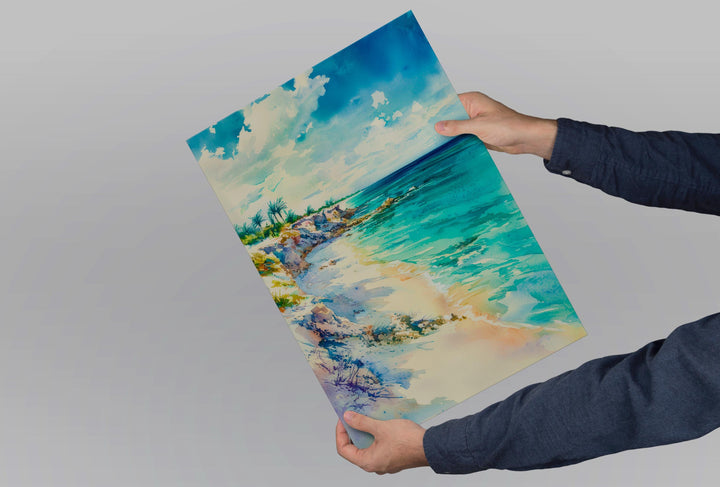 Turks and Caicos Watercolor Poster Wall Art Turks and Caicos Wall Hanging Home Décor Turks and Caicos Gift Art Lovers Turks and Caicos Art