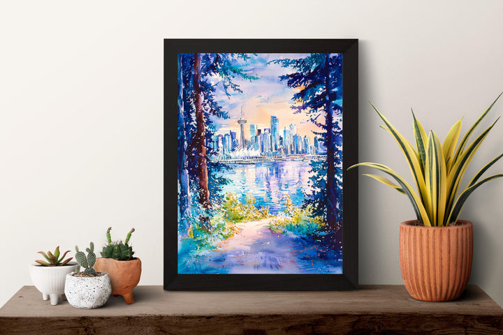 Vancouver Watercolor Poster Wall Art Vancouver Wall Hanging Home Décor Vancouver Gift Art Lovers Canada Wall Art