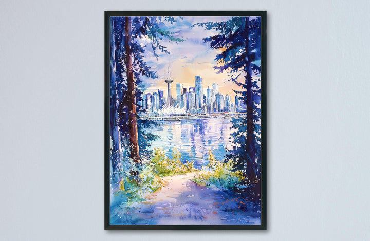 Vancouver Watercolor Poster Wall Art Vancouver Wall Hanging Home Décor Vancouver Gift Art Lovers Canada Wall Art