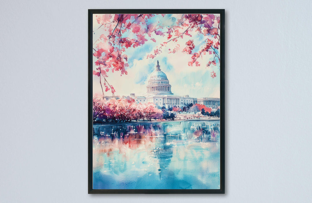 Washington D.C. Watercolor Poster Wall Art Washington D.C. Wall Hanging Home Décor Washington D.C. Gift Art Lovers United States Wall Art