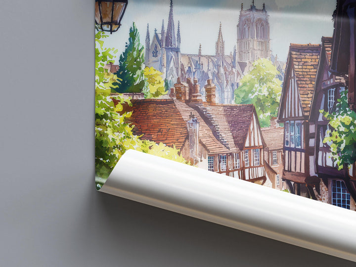 Winchester Watercolor Poster Wall Art Winchester Wall Hanging Home Décor Winchester Gift Art Lovers United Kingdom Wall Art