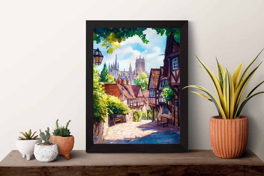 Winchester Watercolor Poster Wall Art Winchester Wall Hanging Home Décor Winchester Gift Art Lovers United Kingdom Wall Art