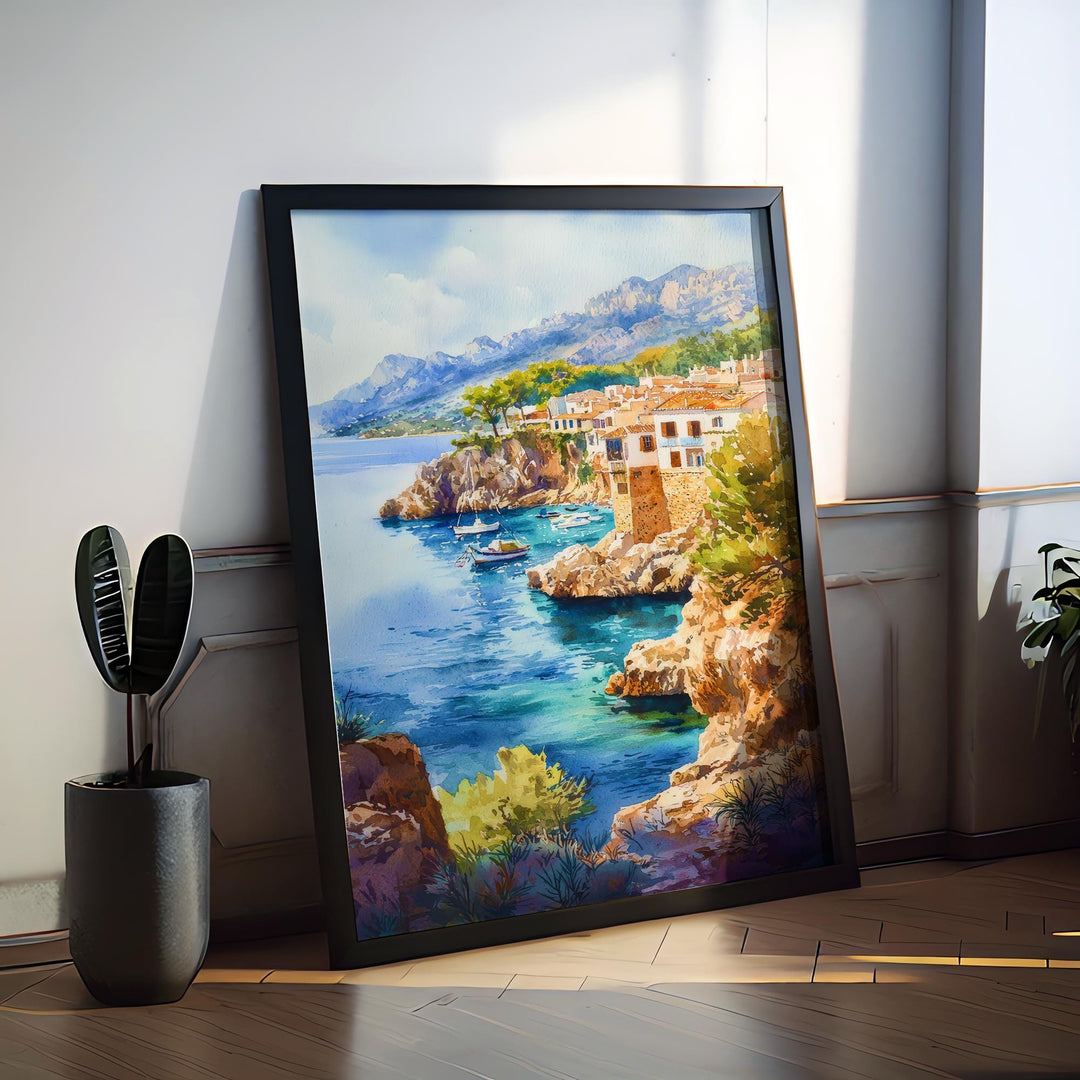 Mallorca Watercolor Poster Wall Art Mallorca Wall Hanging Home Décor Mallorca Gift Art Lovers Spain Wall Art