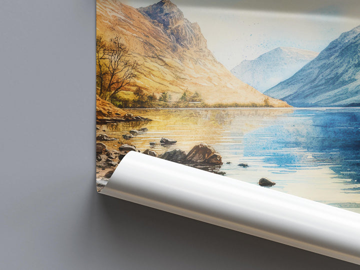 Wastwater Watercolor Poster Wall Art Wastwater Wall Decor Home Décor Wastwater Gift United Kingdom Art Lover Gift, Travel Souvenir Print