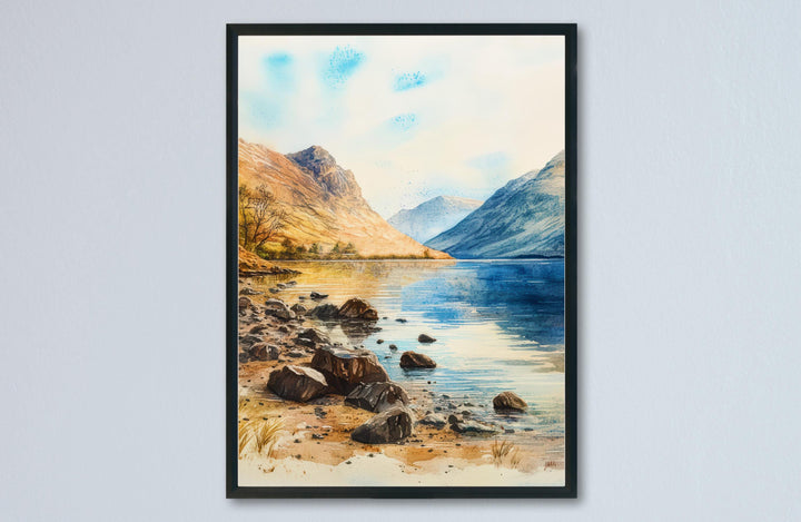 Wastwater Watercolor Poster Wall Art Wastwater Wall Decor Home Décor Wastwater Gift United Kingdom Art Lover Gift, Travel Souvenir Print
