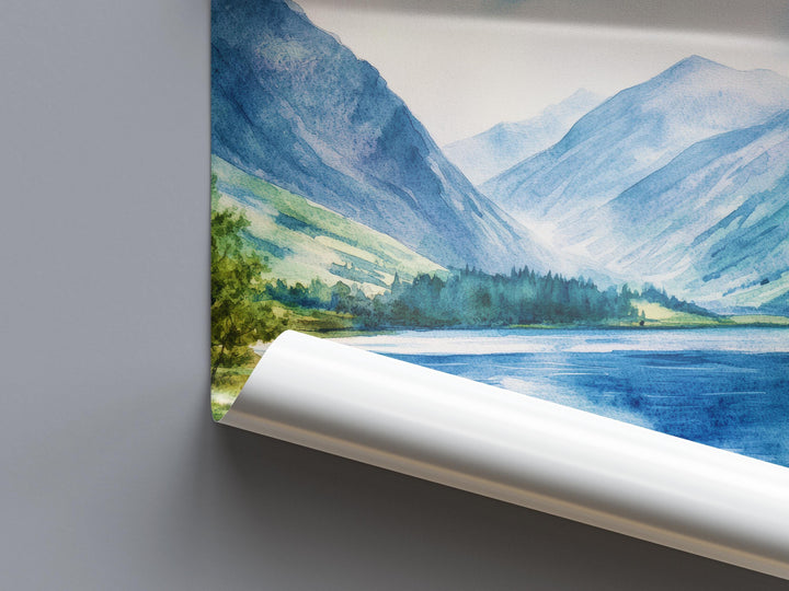 Wasdale Watercolor Poster Wall Art Wasdale Wall Decor Home Décor Wasdale Gift United Kingdom Art Lover Gift, Travel Souvenir Print