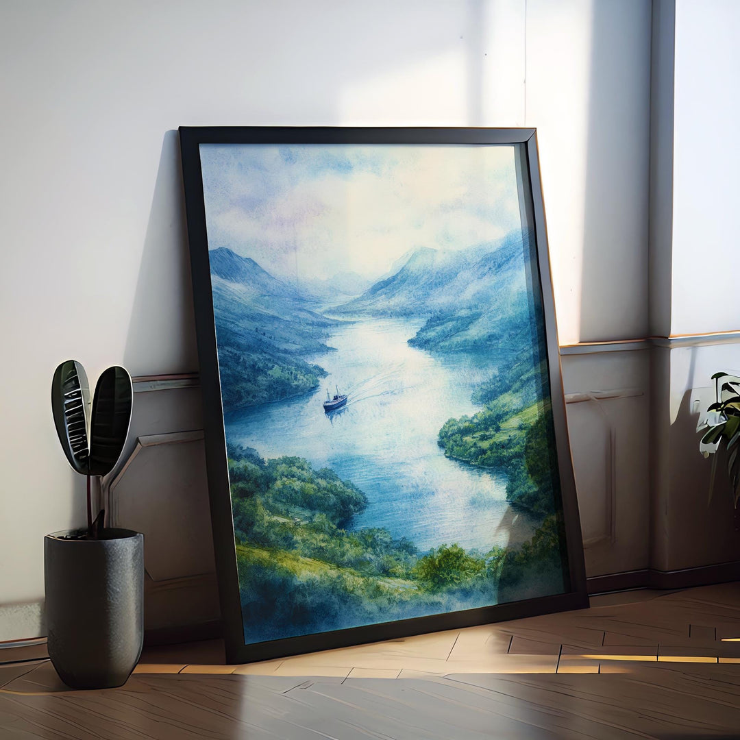 Ullswater Watercolor Poster Wall Art Ullswater Wall Decor Home Décor Ullswater Gift United Kingdom Art Lover Gift, Travel Souvenir Print