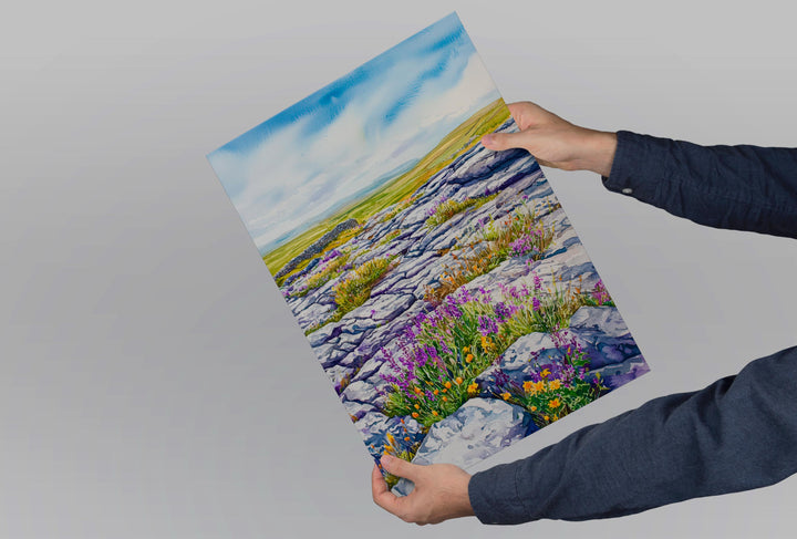 The Burren Watercolor Poster Wall Art The Burren Wall Hanging Home Décor The Burren Gift Art Lovers Ireland Wall Art The Burren Art