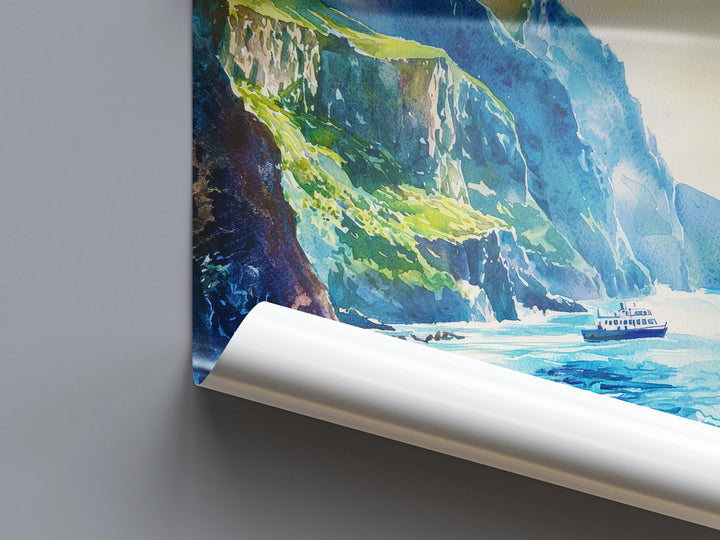 Slieve League Watercolor Poster Wall Art Slieve League Wall Hanging Home Décor Slieve League Gift Art Lovers Ireland Wall Art Slieve League