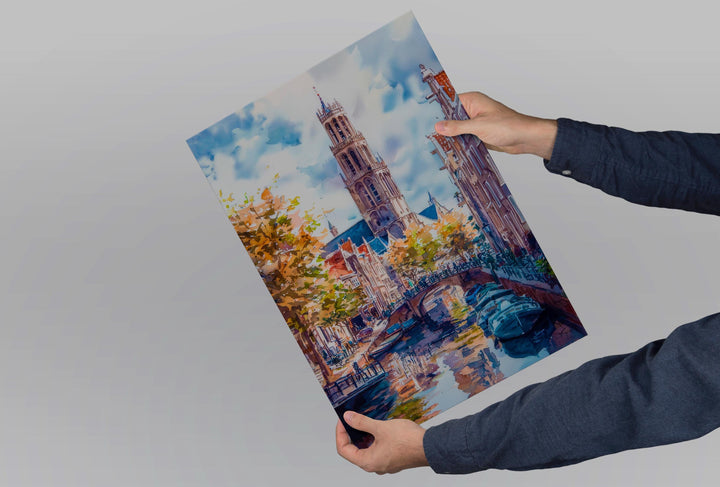 Utrecht Watercolor Poster Wall Art Utrecht Wall Hanging Home Décor Utrecht Gift Art Lovers Netherlands Art Lover Gift
