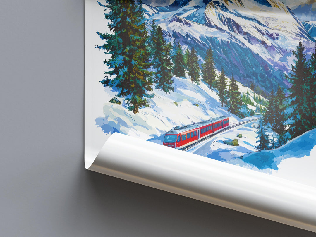 Zermatt Watercolor Poster Wall Art Zermatt Wall Hanging Home Décor Zermatt Gift Art Lovers Switzerland Wall Art