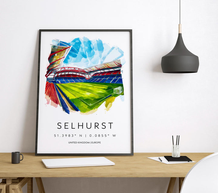 Selhurst Park Stadium Watercolor Poster Wall Art Selhurst Park Stadium Wall Hanging Home Décor Selhurst Park Stadium Gift Art Lovers