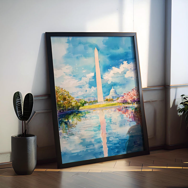 Washington DC watercolor poster Wall Art Washington Wall Hanging Home Décor Washington Gift Art Lovers USA Art Lover Gift USA wall art