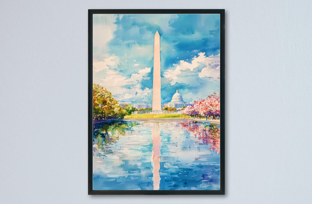 Washington DC watercolor poster Wall Art Washington Wall Hanging Home Décor Washington Gift Art Lovers USA Art Lover Gift USA wall art