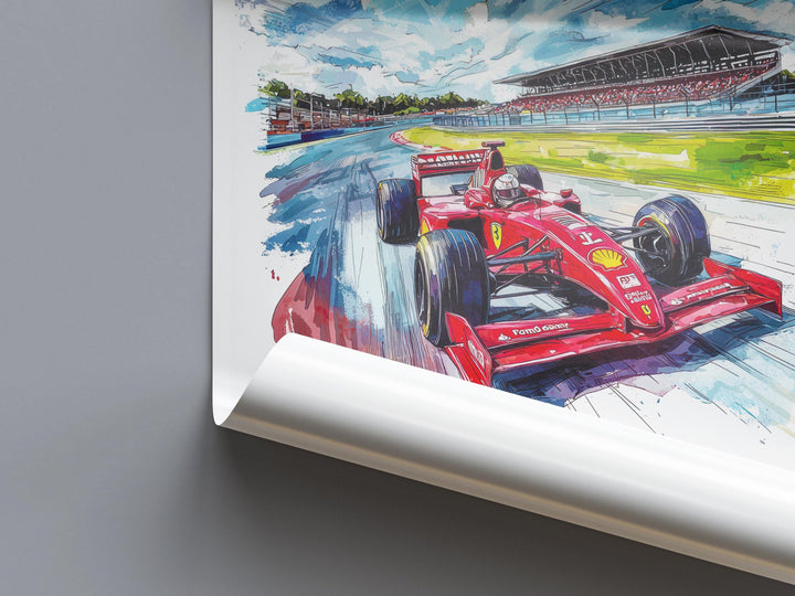 Silverstone Watercolor Poster Wall Art Silverstone Wall Hanging Home Décor Silverstone Gift Art Lovers United Kingdom Wall Art