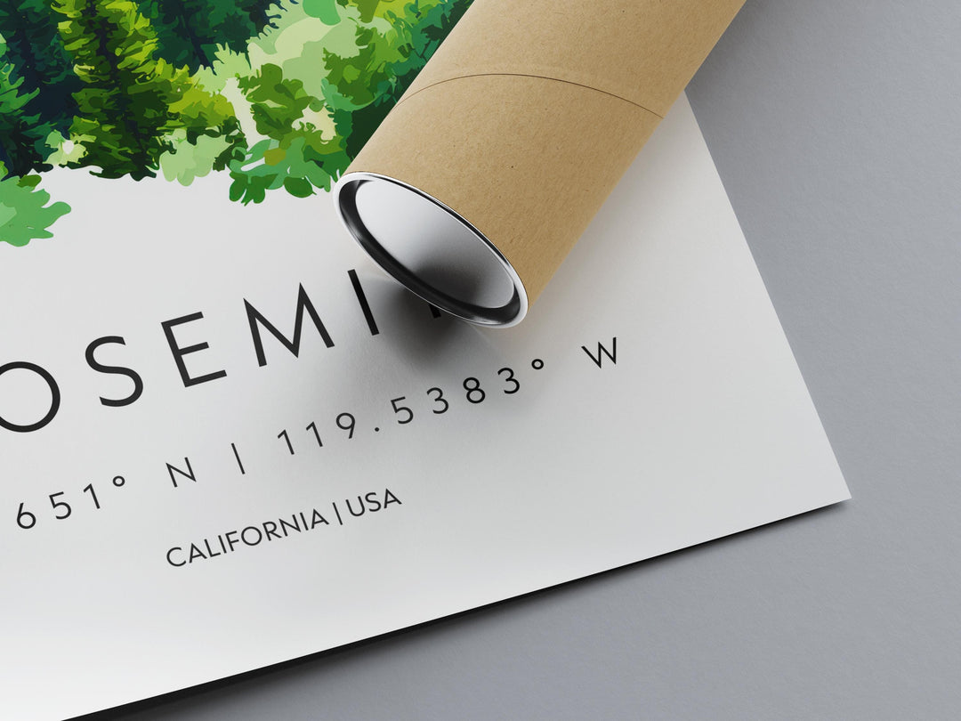 Yosemite Watercolor Poster Wall Art Yosemite Wall Hanging Home Décor Yosemite Gift Art Lovers United States Wall Art