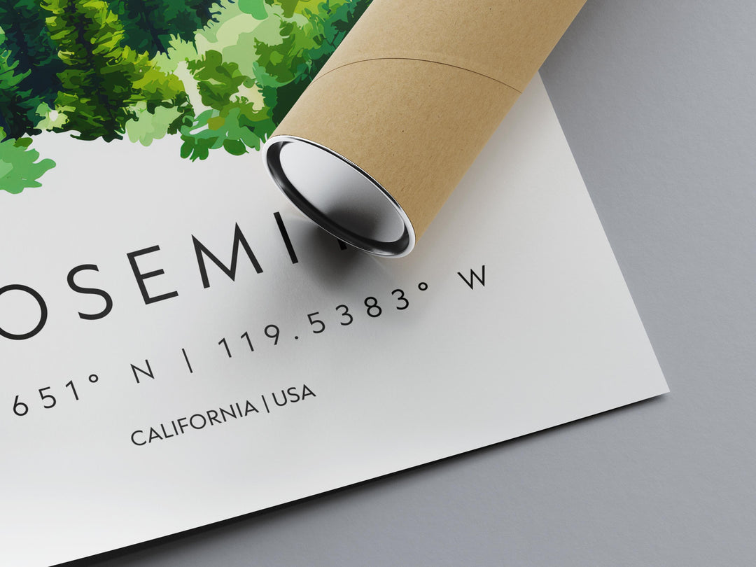 Yosemite Watercolor Poster Wall Art Yosemite Wall Hanging Home Décor Yosemite Gift Art Lovers United States Wall Art