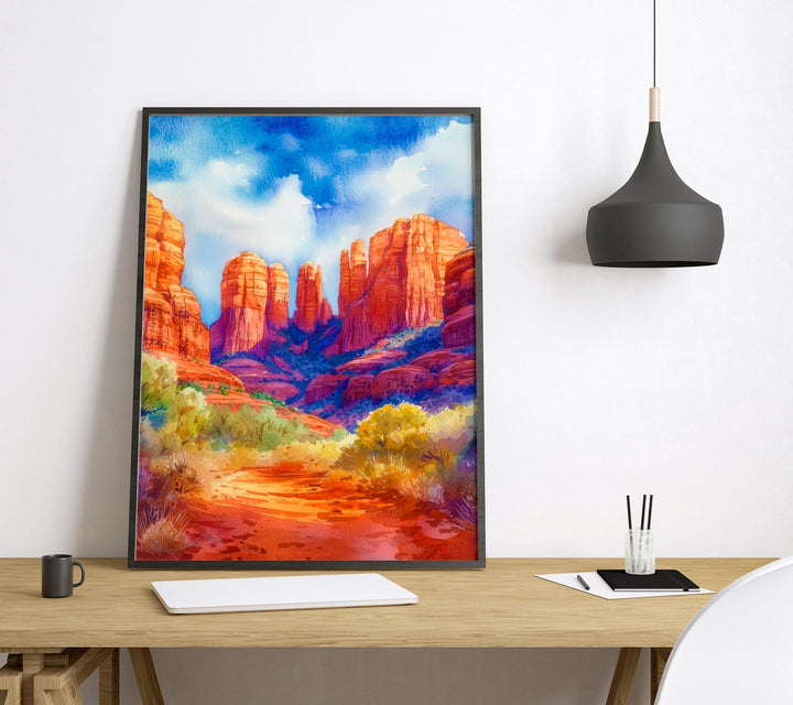 Sedona watercolor poster Wall Art Sedona Wall Hanging Home Décor Sedona Gift Art Lovers Arizona Art Lover Gift Arizona wall art