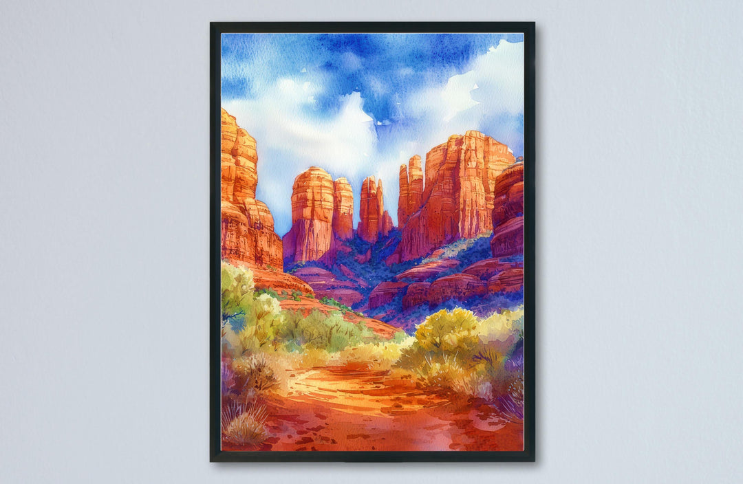 Sedona watercolor poster Wall Art Sedona Wall Hanging Home Décor Sedona Gift Art Lovers Arizona Art Lover Gift Arizona wall art