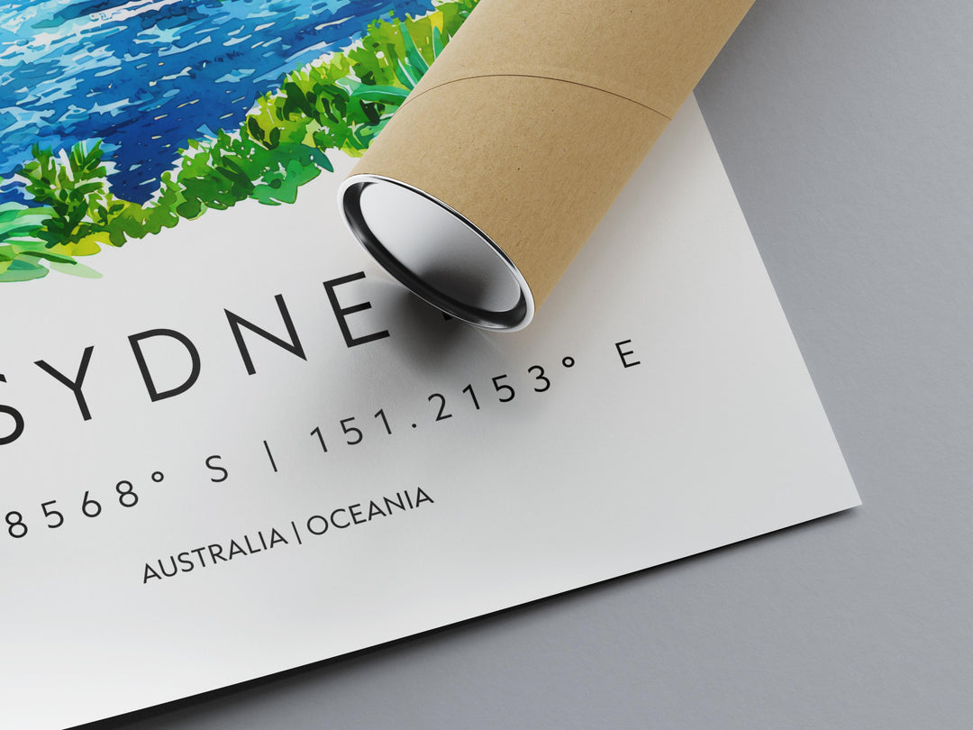 Sydney Opera House Watercolor Poster Wall Art Sydney Opera House Wall Hanging Home Décor Sydney Opera House Gift Art Lovers Australia Art