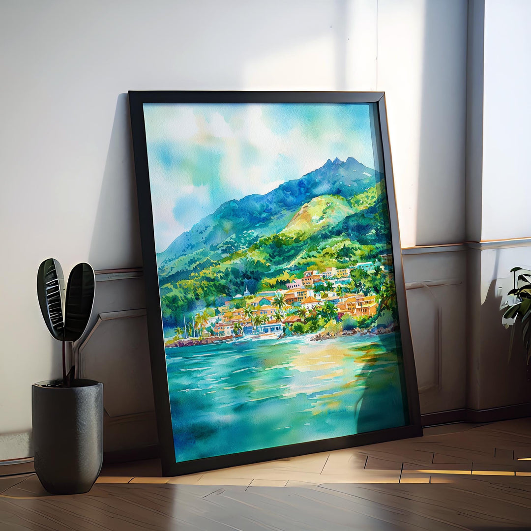 Grenada watercolor poster Wall Art Grenada Wall Hanging Home Décor Grenada Gift Art Lovers Grenada Art Lover Gift Grenada wall art