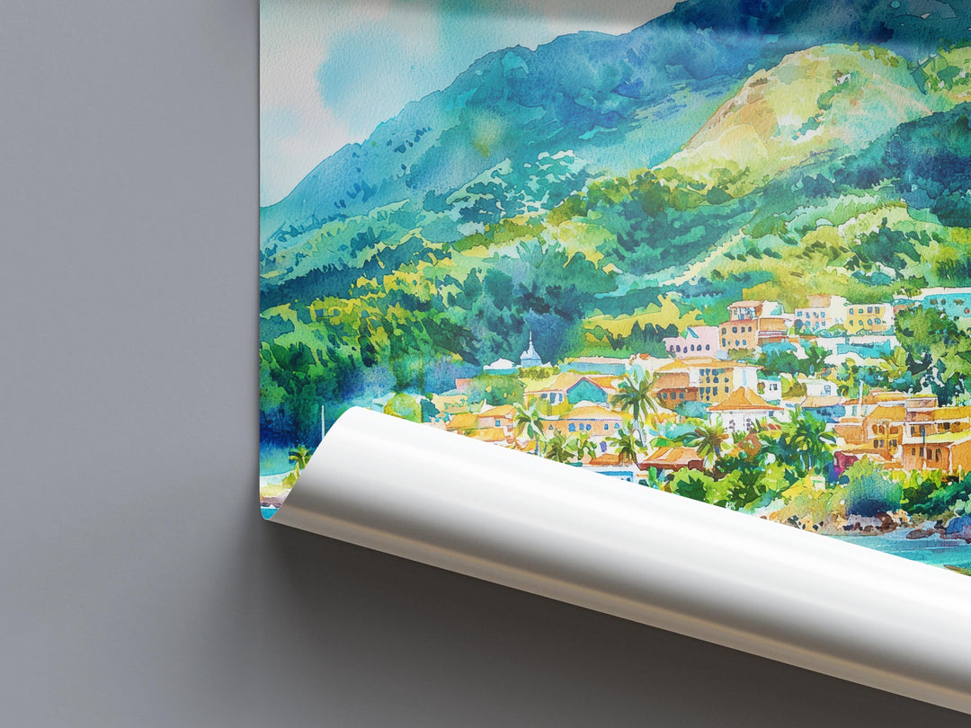 Grenada watercolor poster Wall Art Grenada Wall Hanging Home Décor Grenada Gift Art Lovers Grenada Art Lover Gift Grenada wall art