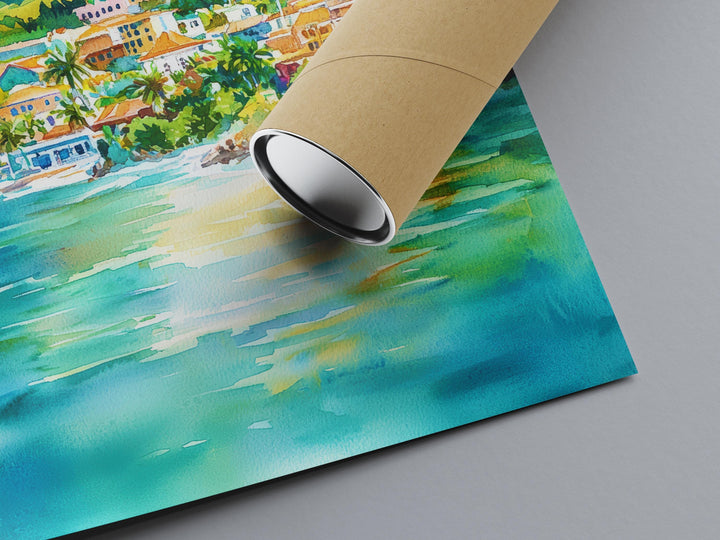 Grenada watercolor poster Wall Art Grenada Wall Hanging Home Décor Grenada Gift Art Lovers Grenada Art Lover Gift Grenada wall art