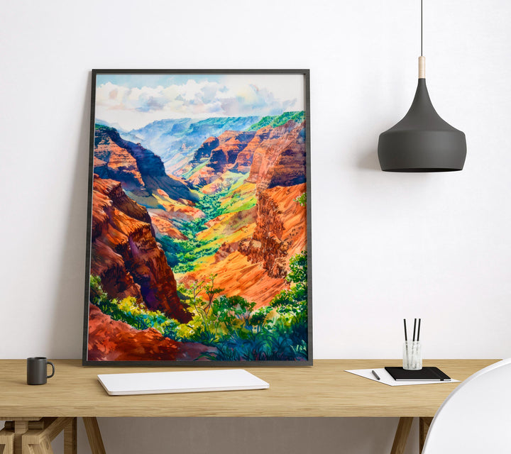 Waimea Valley Watercolor Poster Wall Art Waimea Valley Wall Hanging Home Décor Waimea Valley Gift Art Lovers United States Wall Art