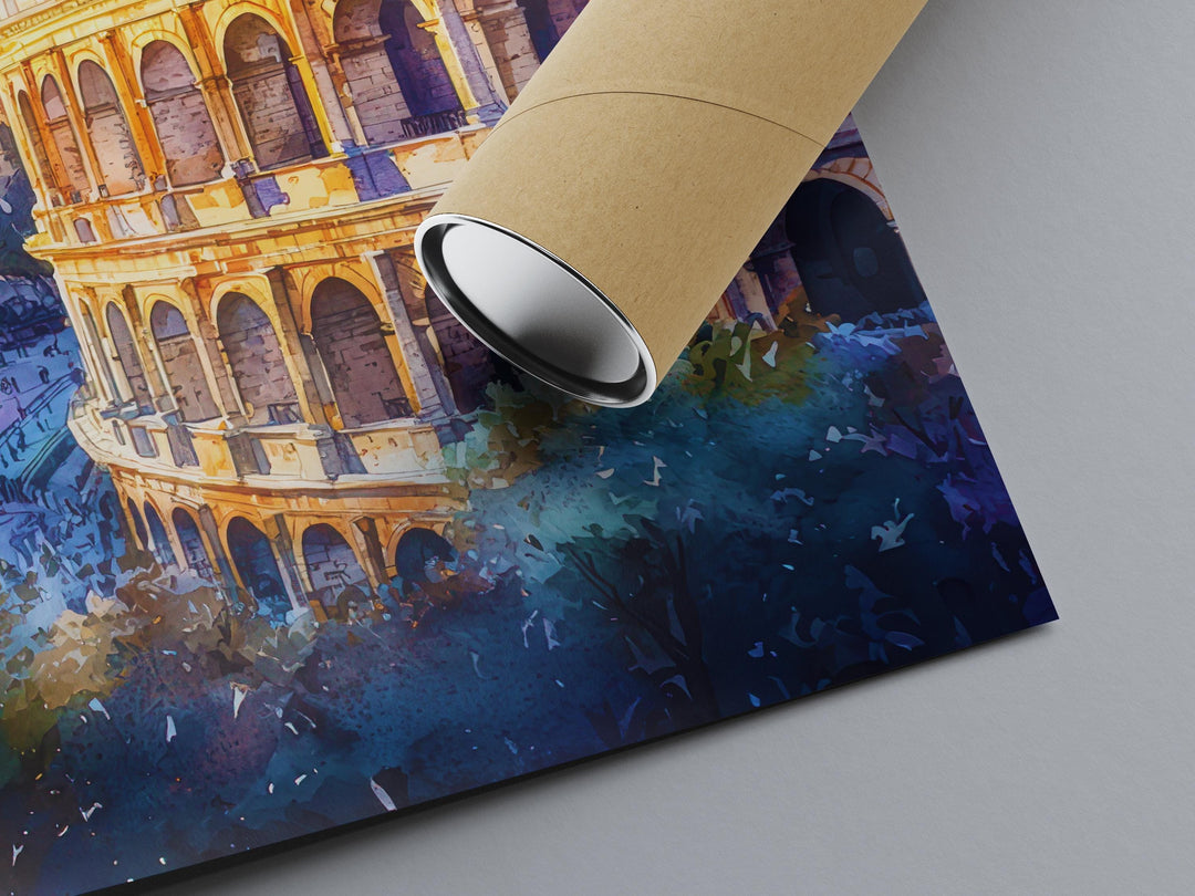 Rome Watercolor Poster Wall Art Rome Wall Hanging Home Décor Rome Gift Art Lovers Italy Wall Art