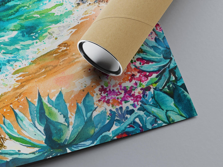 Tenerife Watercolor Poster Wall Art Tenerife Wall Hanging Home Décor Tenerife Gift Art Lovers Spain Wall Art