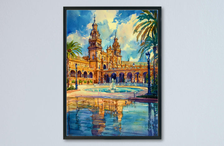 Seville Watercolor Poster Wall Art Seville Wall Hanging Home Décor Seville Gift Art Lovers Spain Wall Art