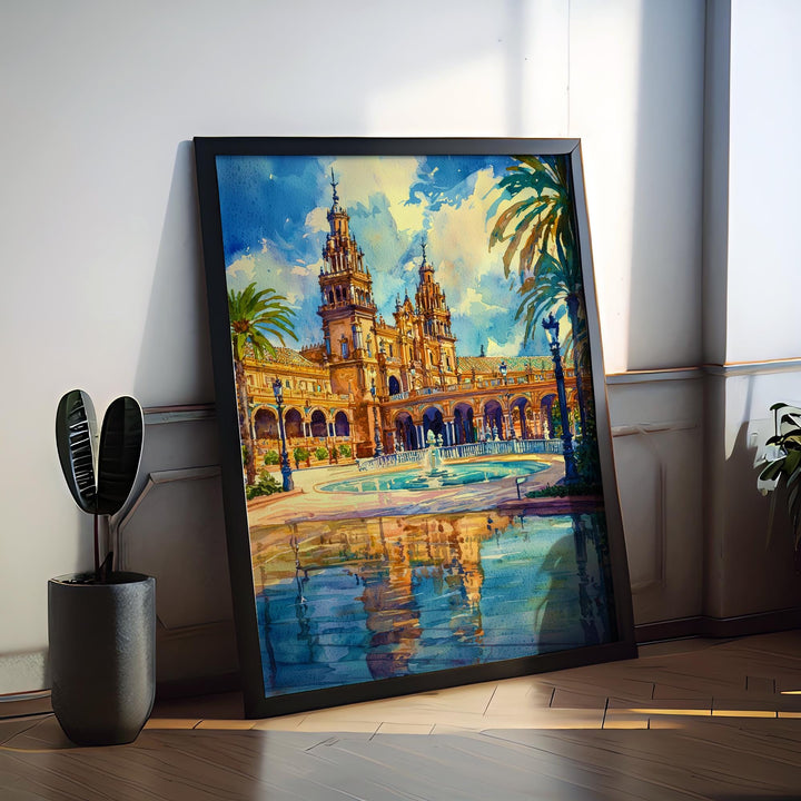 Seville Watercolor Poster Wall Art Seville Wall Hanging Home Décor Seville Gift Art Lovers Spain Wall Art